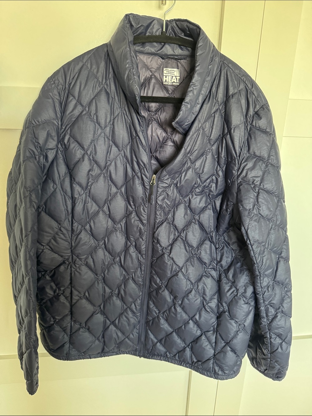 32 Degrees Women’s Packable Down Quilted Navy Jacket sz XL